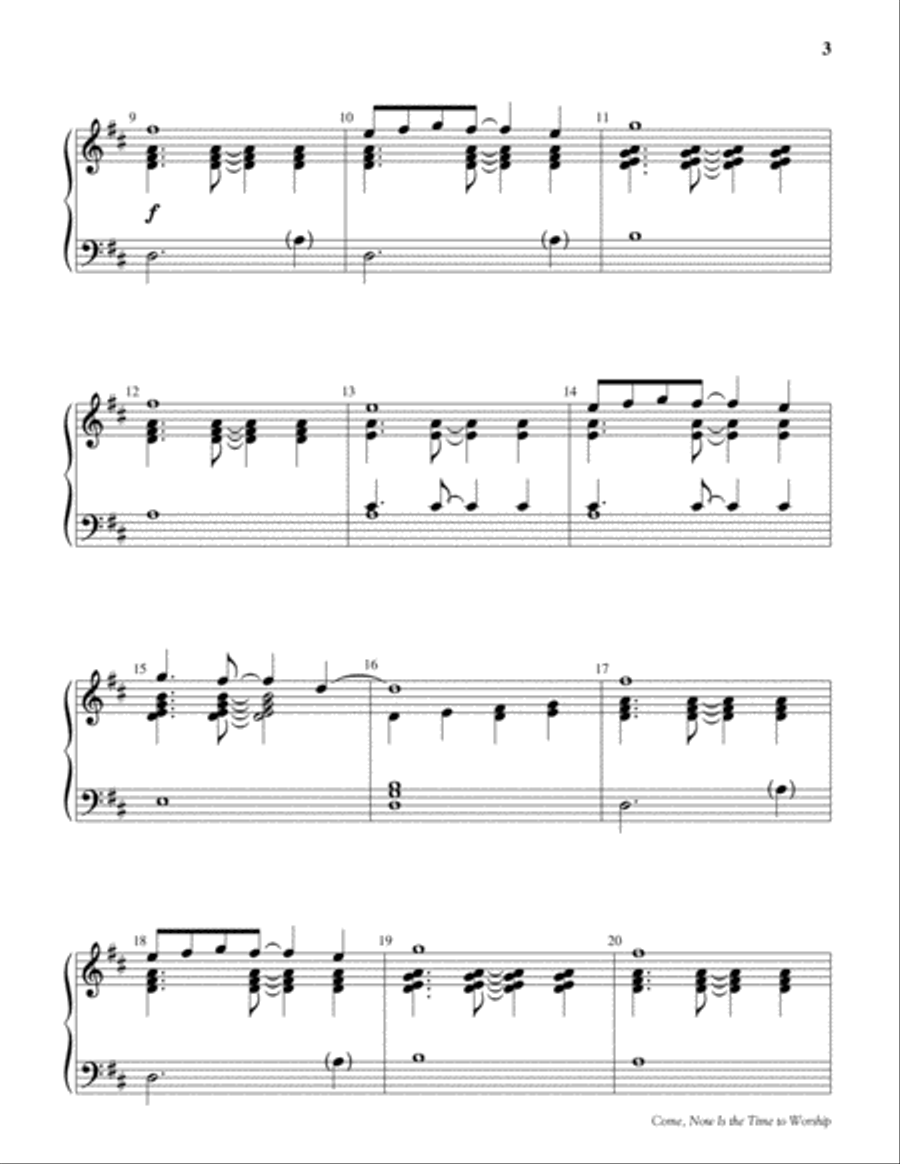 Come, Now Is the Time to Worship 3-Octaves scores gallery preview page 3