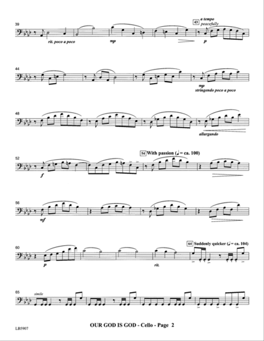 Our God Is God - Cello Choir scores gallery preview page 2