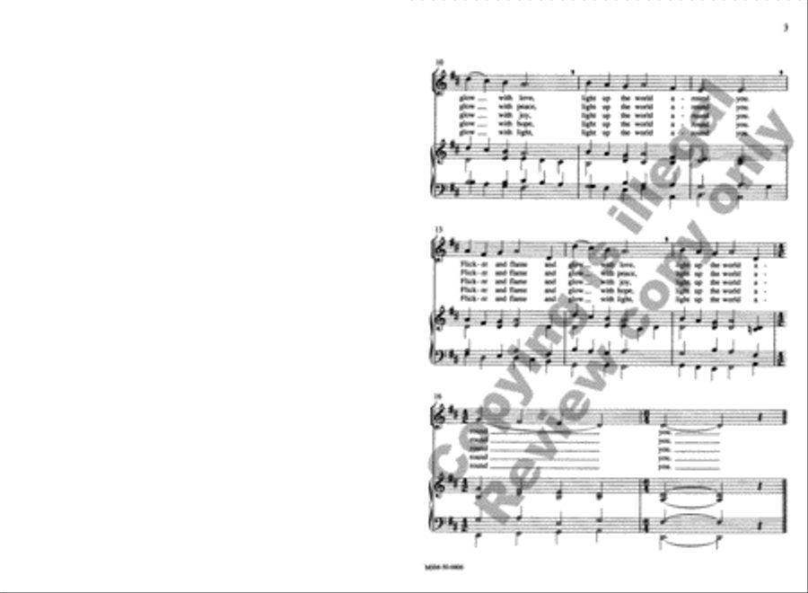 Light the Candle Unison Choir scores gallery preview page 3