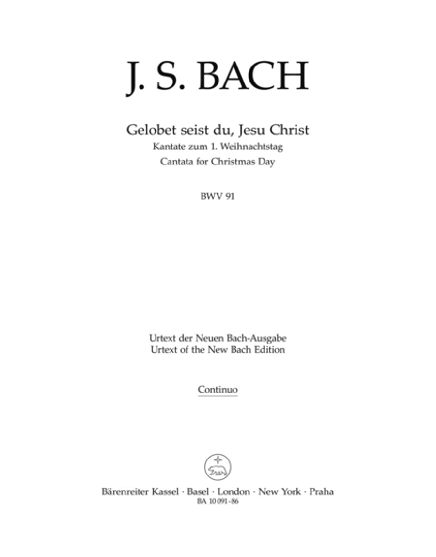 Gelobet seist du, Jesu Christ, BWV 91