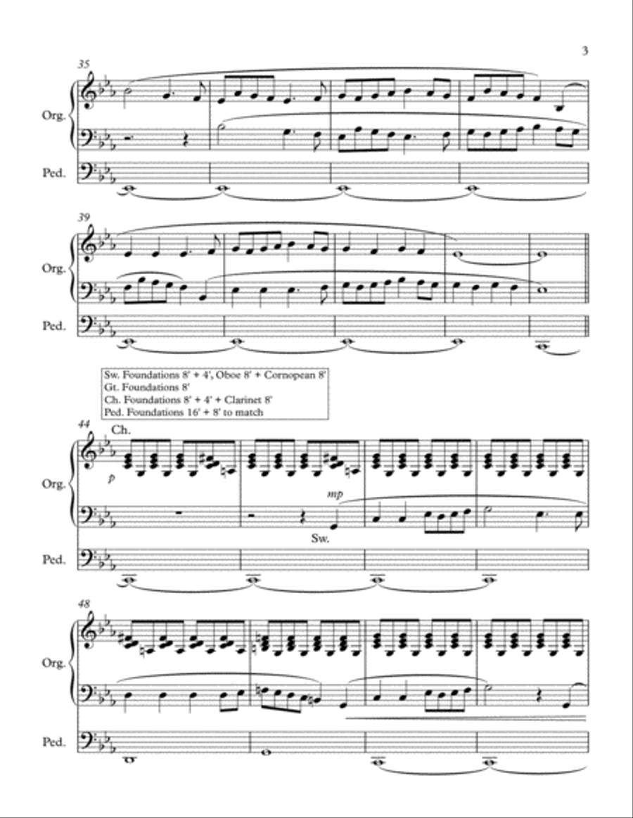 Folk Hymn Fantasia on Lord of the Dance Organ Solo scores gallery preview page 3