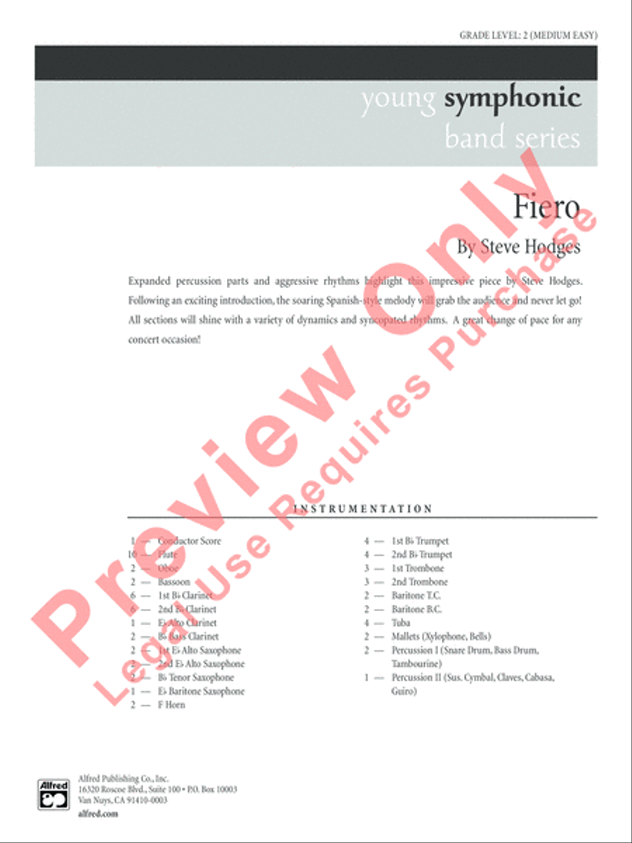 Fiero Concert Band scores gallery preview page 2