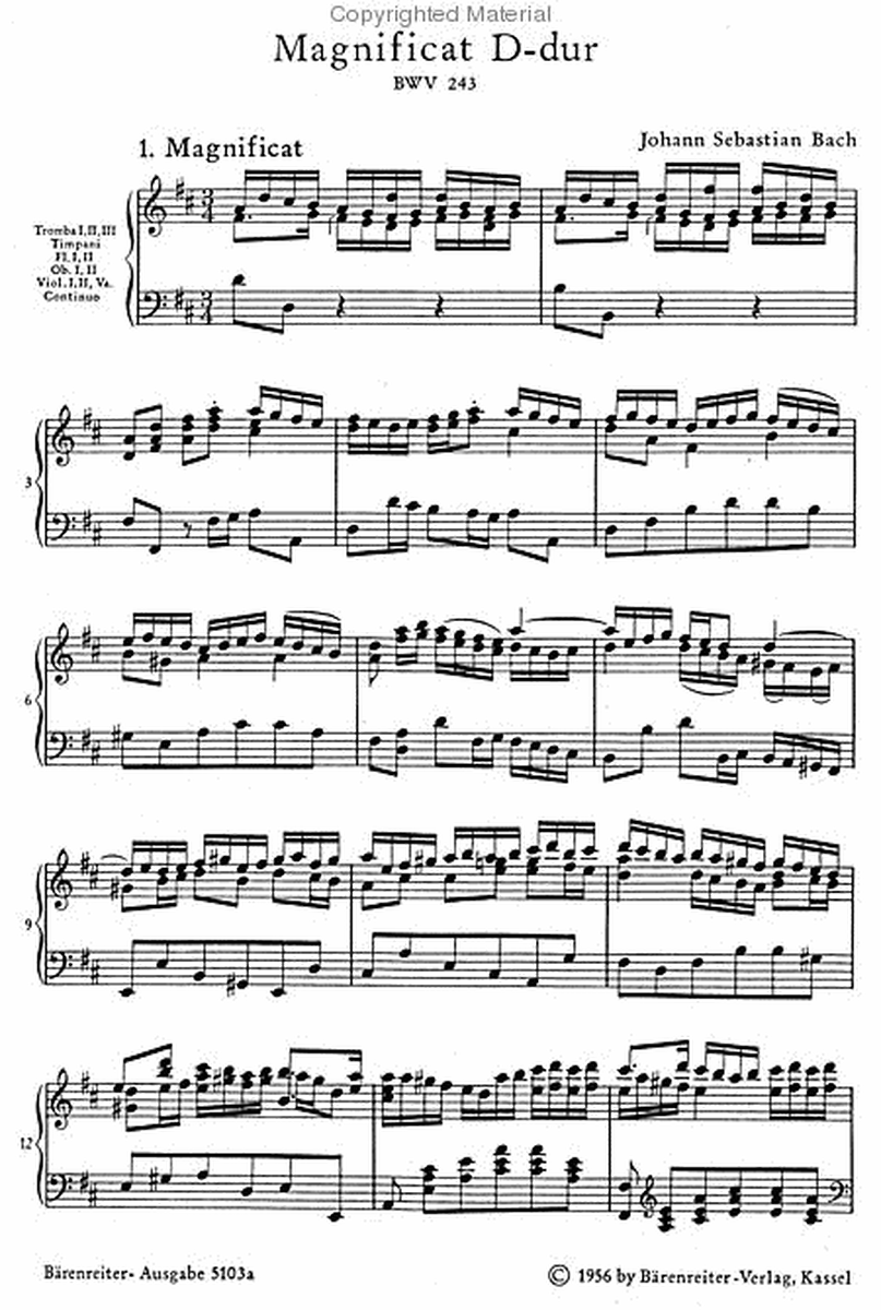 Magnificat D major BWV 243
