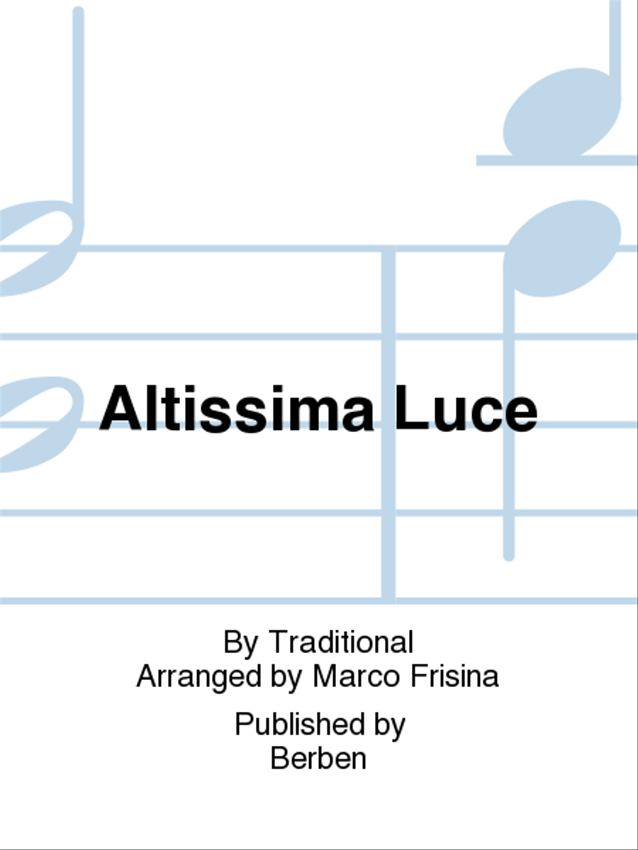 Altissima Luce Altissima Luce School and Community scores gallery preview page 1