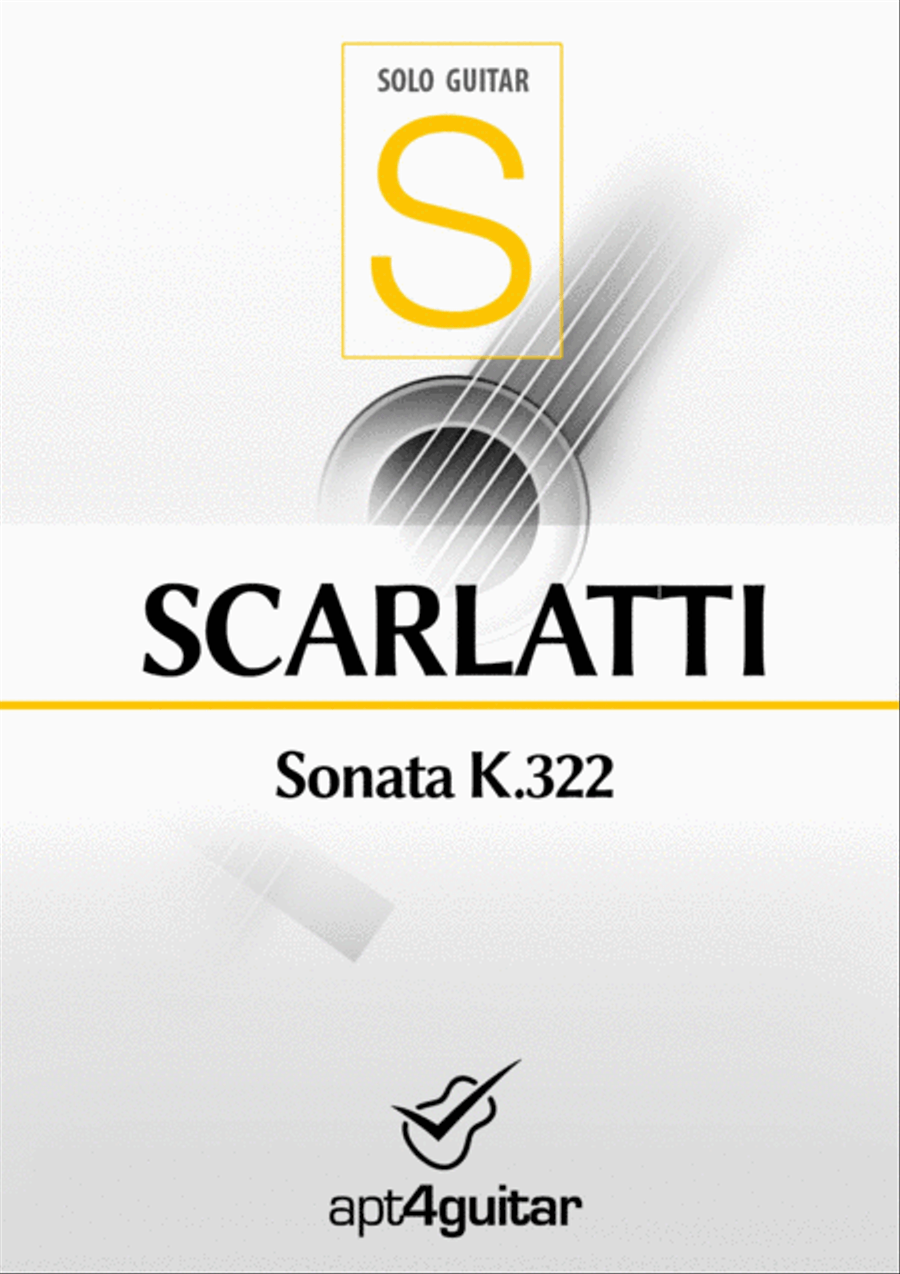 Sonata K.322 Classical Guitar scores gallery preview page 1