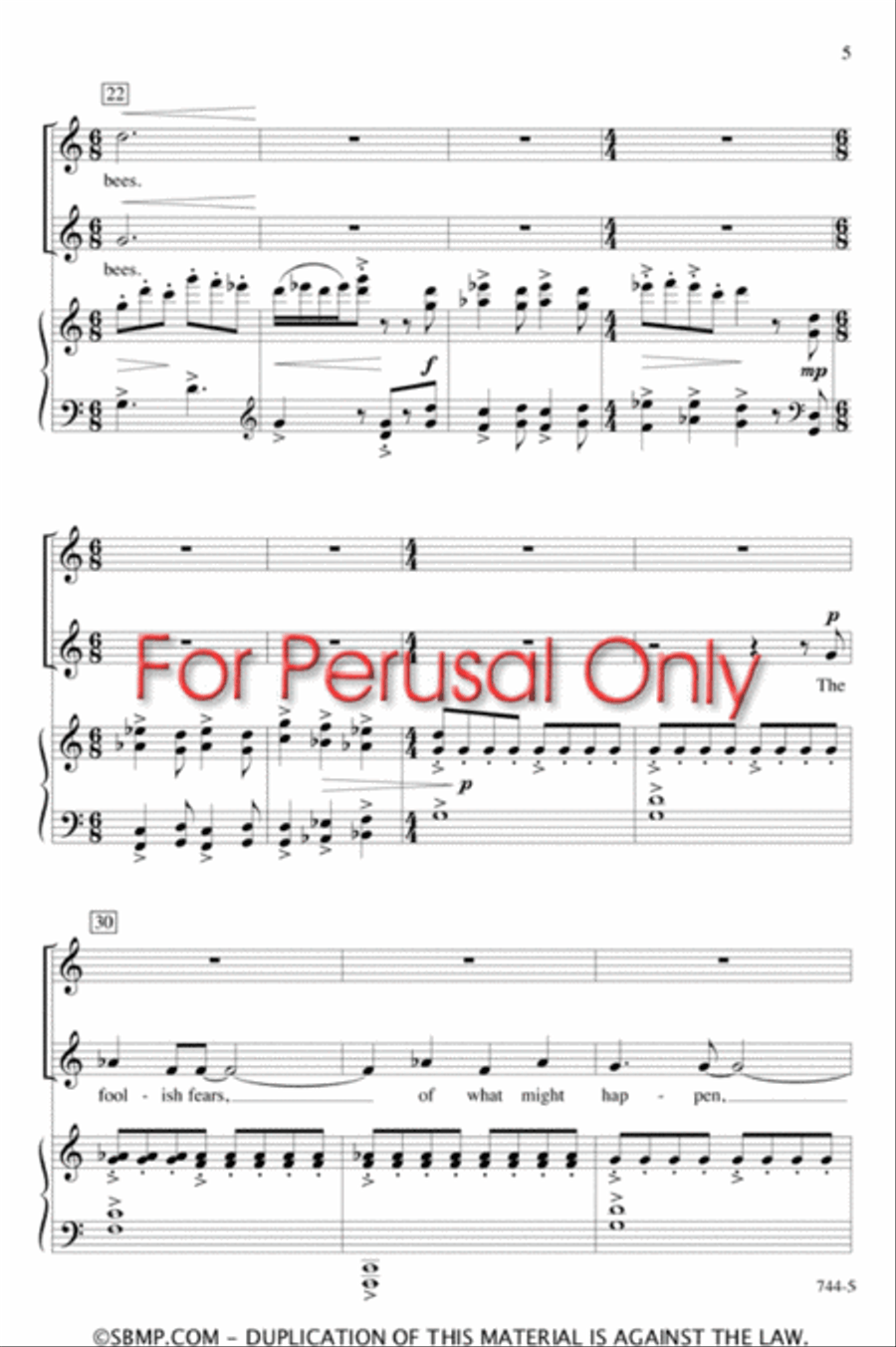 Out in the Fields - SA Octavo SA scores gallery preview page 4