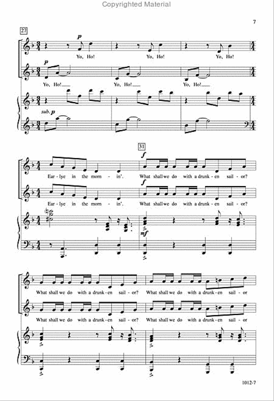 The Sailor and the Sinner Man - SA Octavo SA scores gallery preview page 6