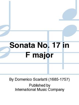 Book cover for Sonata No. 17 In F Major