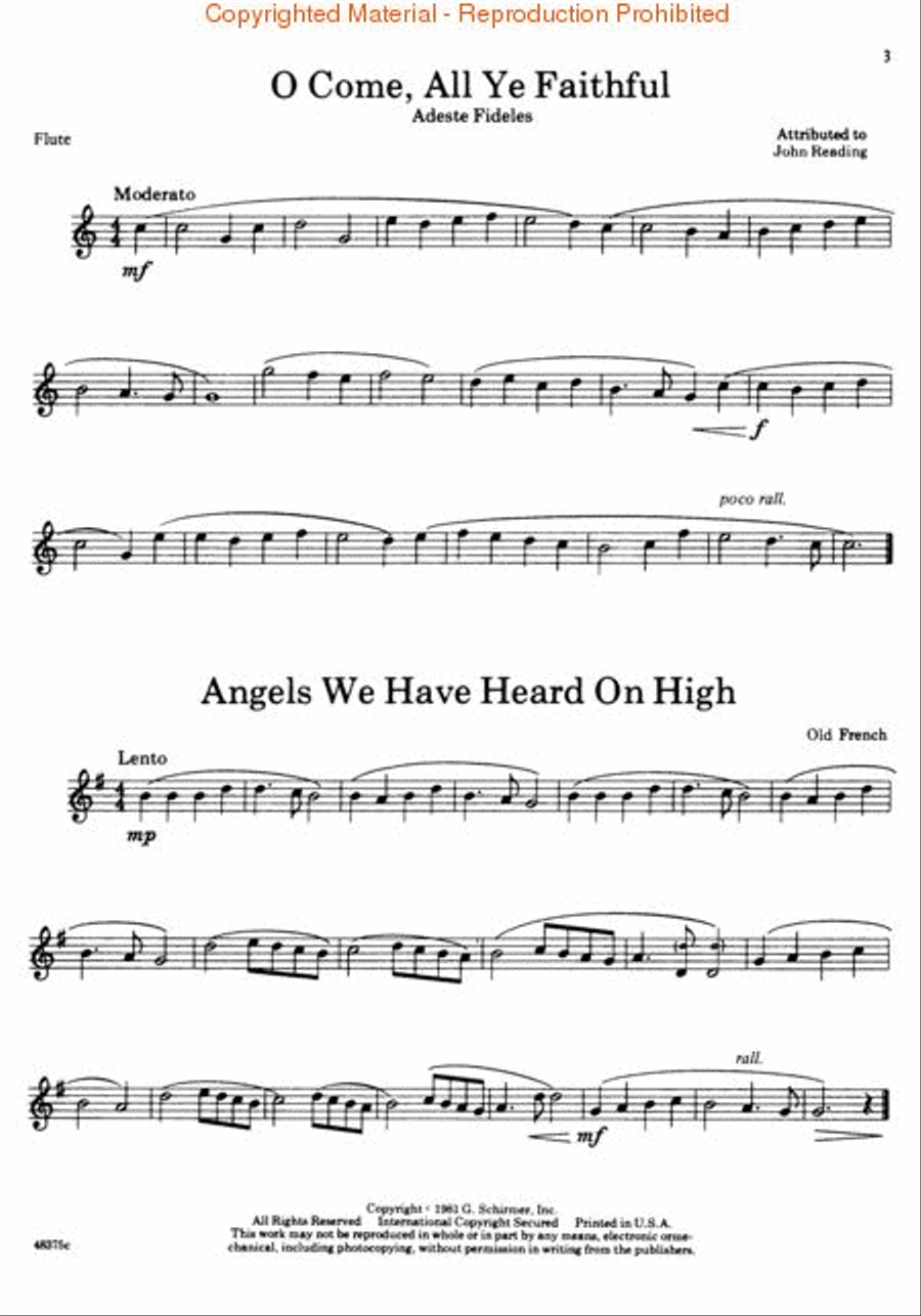 Joy to the World Flute Solo scores gallery preview page 3