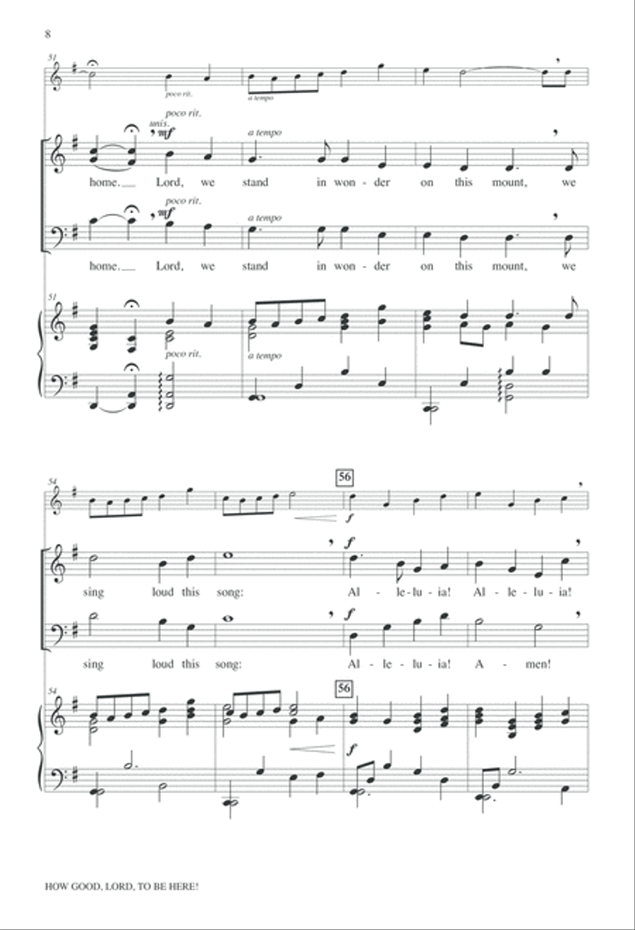 How Good Lord to be Here How Good Lord to be Here 4-Part scores gallery preview page 8