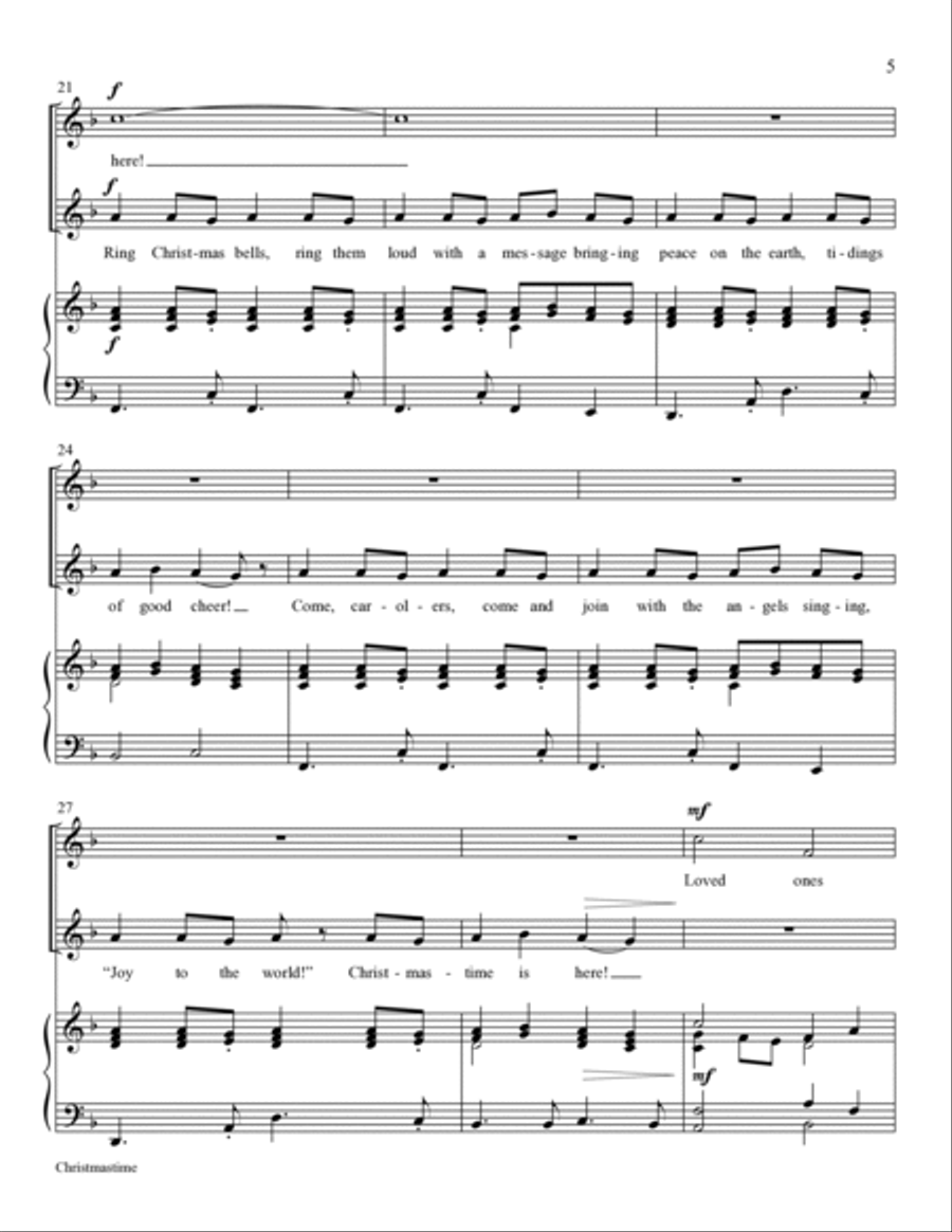 Christmastime Children's Choir scores gallery preview page 5