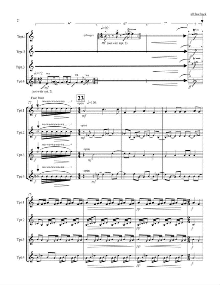 Games for Trumpet Quartet; Net Games, Board Games and Water Games