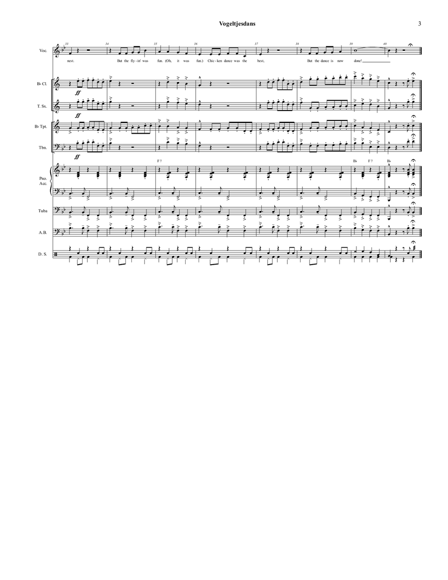 The Chicken Dance Large Ensemble scores gallery preview page 3