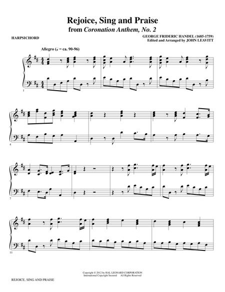 Rejoice, Sing And Praise - Harpsichord