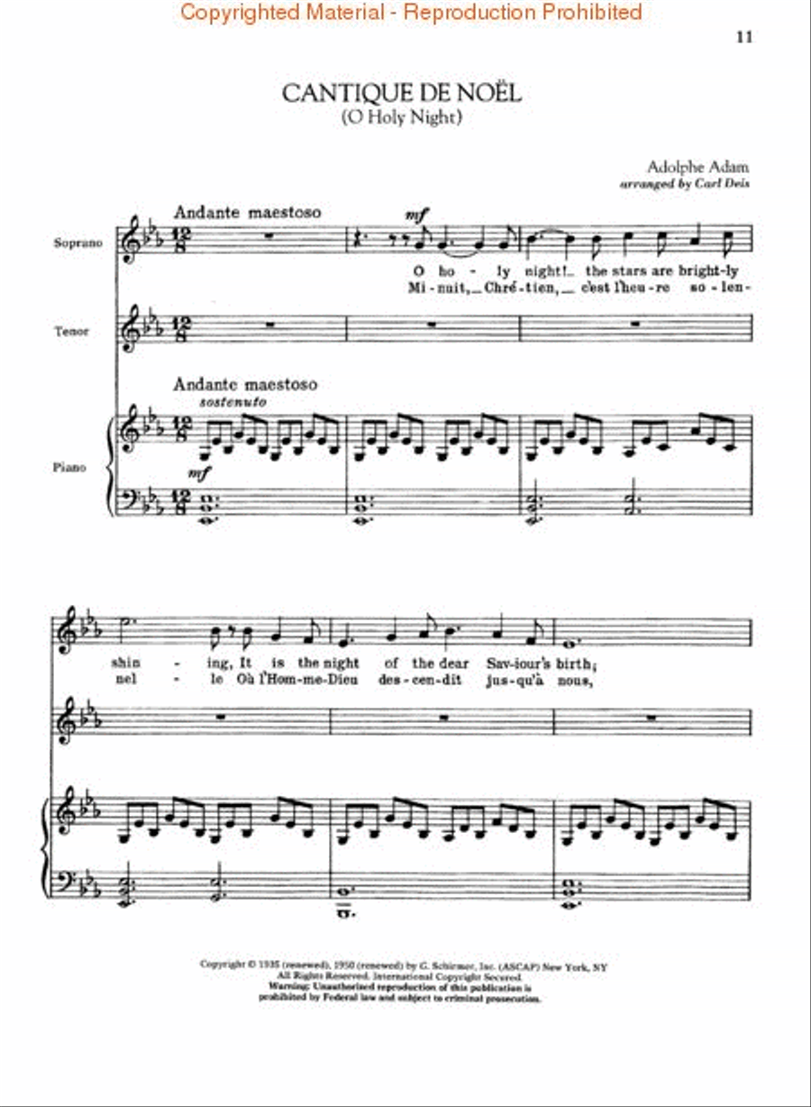 Cantique de Noël (O Holy Night) Piano scores gallery preview page 3
