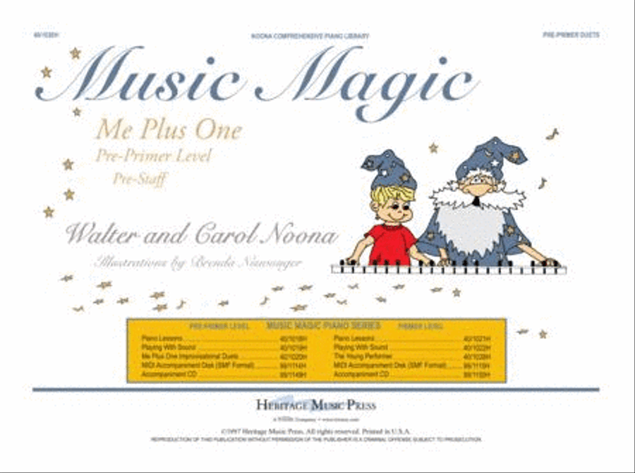 Book cover for Noona Comprehensive Music Magic Piano Me + 1 Duets Pre-Primer