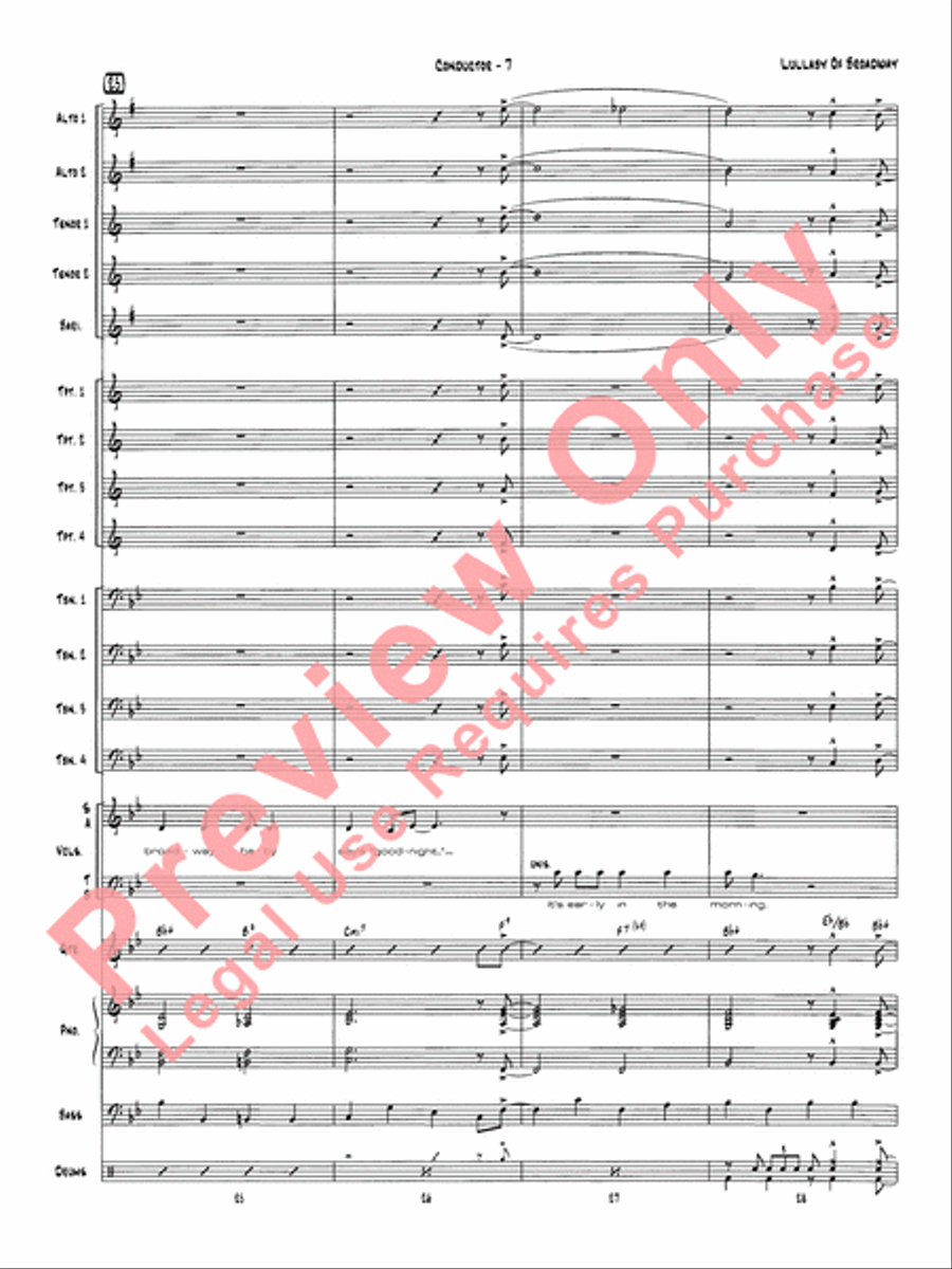 Lullaby of Broadway Jazz Ensemble scores gallery preview page 10