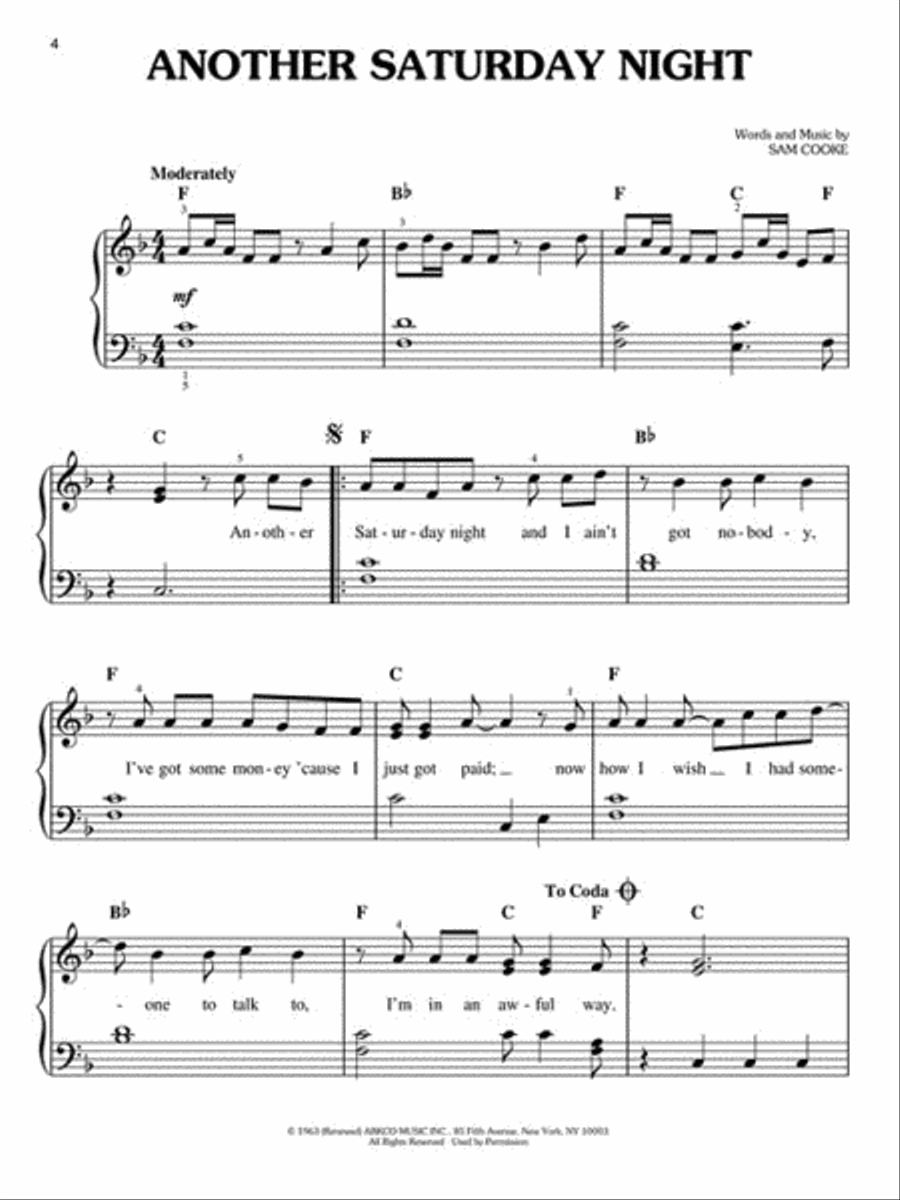 Best of Cat Stevens Easy Piano scores gallery preview page 3