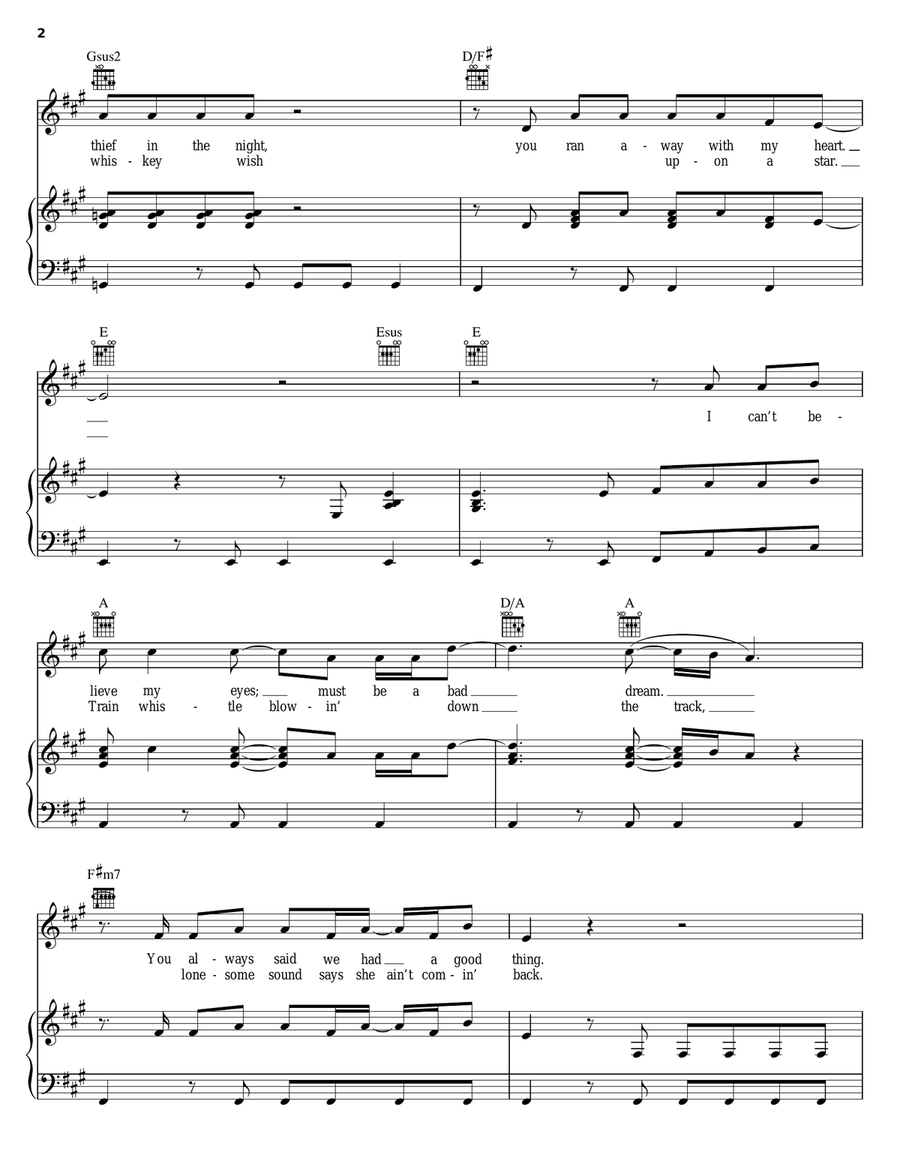 That Ain't No Way To Go Piano, Vocal, Guitar scores gallery preview page 2