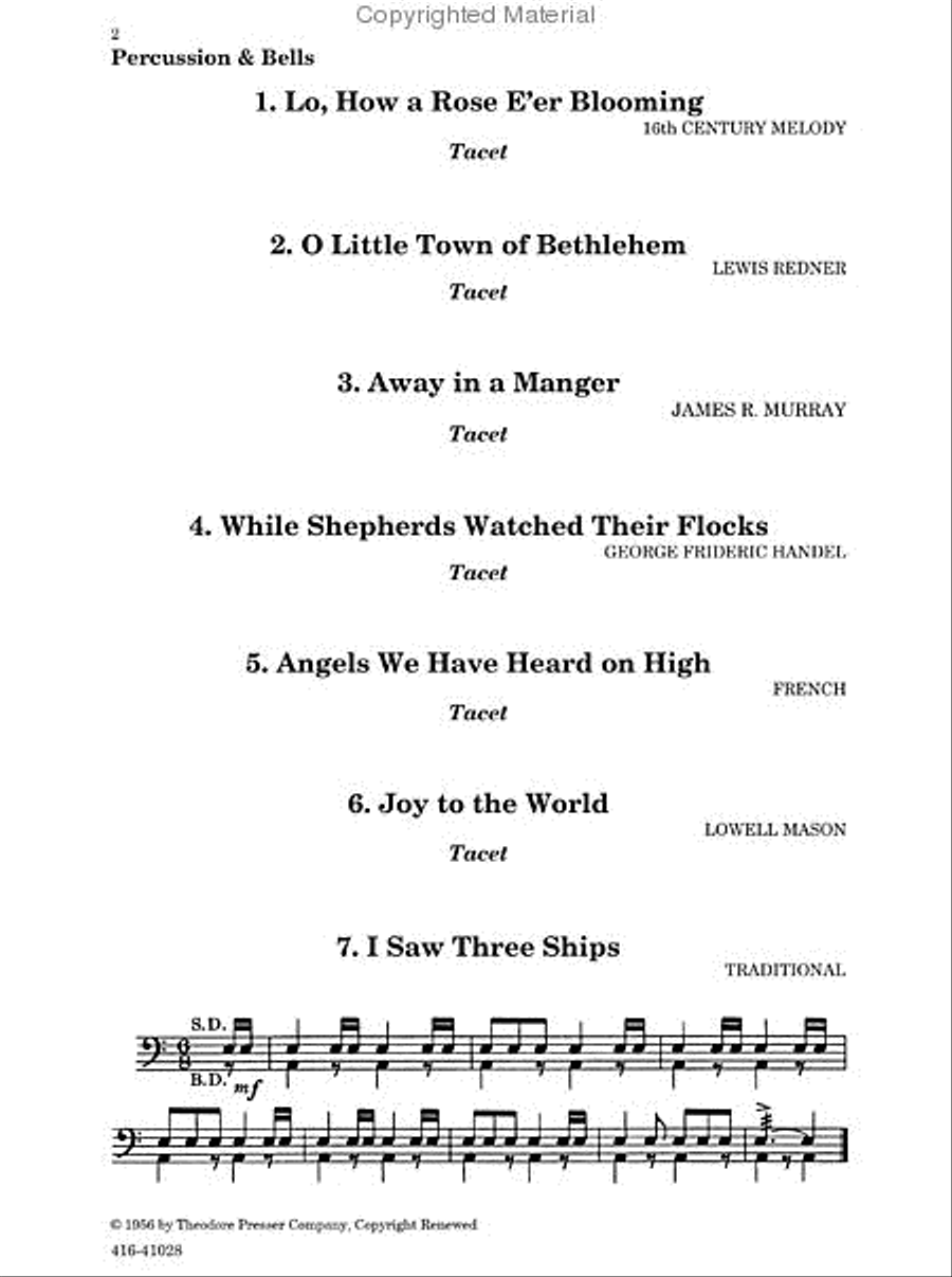Play A Song Of Christmas, Perc. Chamber Music scores gallery preview page 2