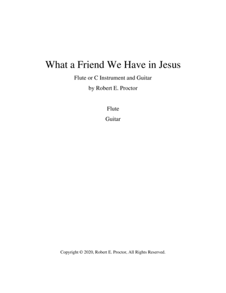 What a Friend We Have in Jesus for Flute (C instrument) and Guitar image number null