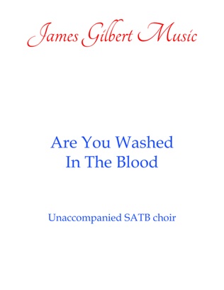Book cover for Are You Washed In the Blood