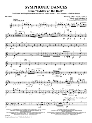Symphonic Dances (from Fiddler On The Roof) (arr. Ira Hearshen) - Violin 2