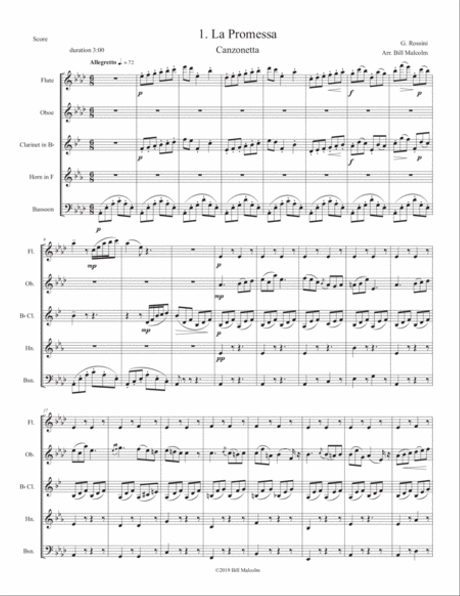 5 Pieces from Soiree Musicale Woodwind Quintet scores gallery preview page 2