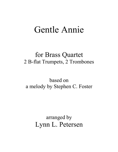 Gentle Annie for brass quartet image number null