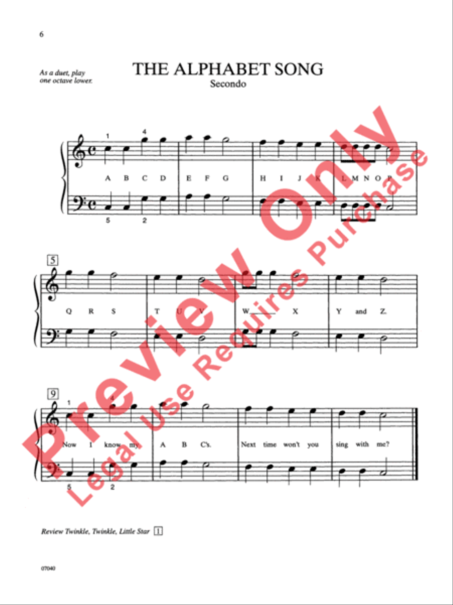 Beginning Folk Favorites, Volume 1 Easy Piano scores gallery preview page 9
