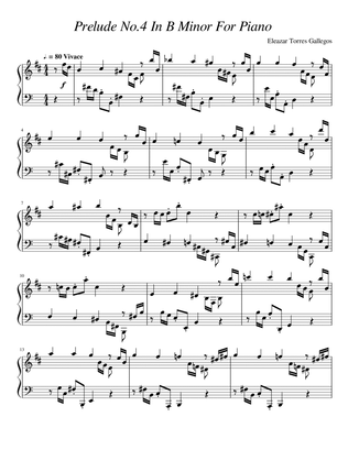 Prelude No.4 In B Minor For Piano
