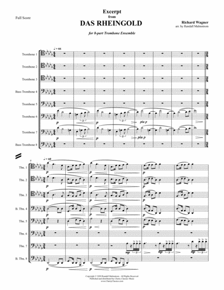 Excerpts from Das Rheingold for 8-part Trombone Ensemble