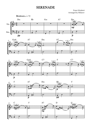 Serenade | Ständchen | Schubert | violin and bassoon duet | chords