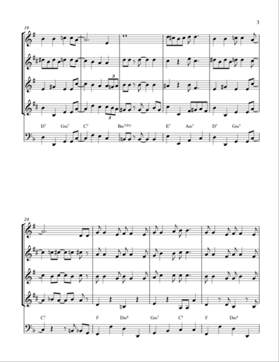 Let's Call the Whole Thing Off (SATB Sax Quartet) Saxophone Quartet scores gallery preview page 3