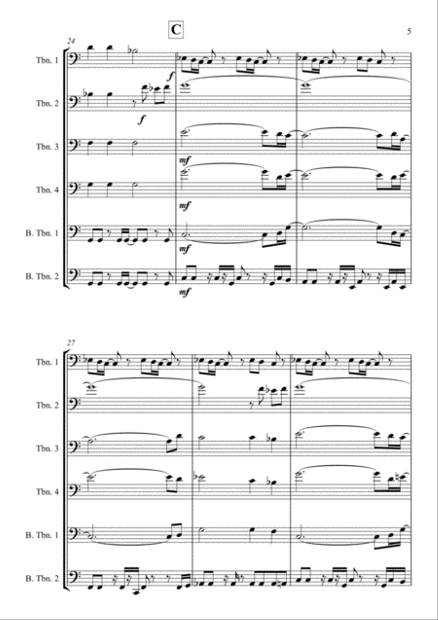 Lovely Day Brass Ensemble scores gallery preview page 6
