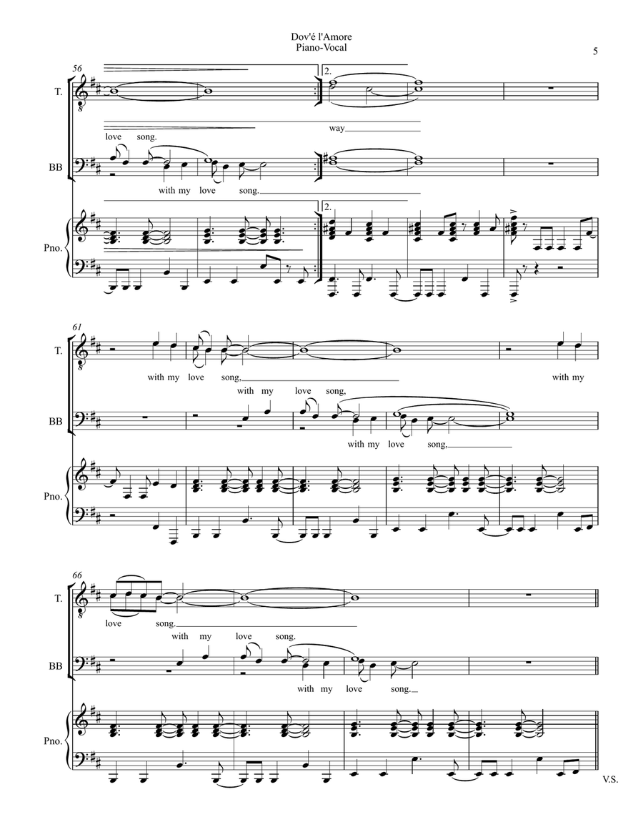Dov'e L'amore TTBB scores gallery preview page 5