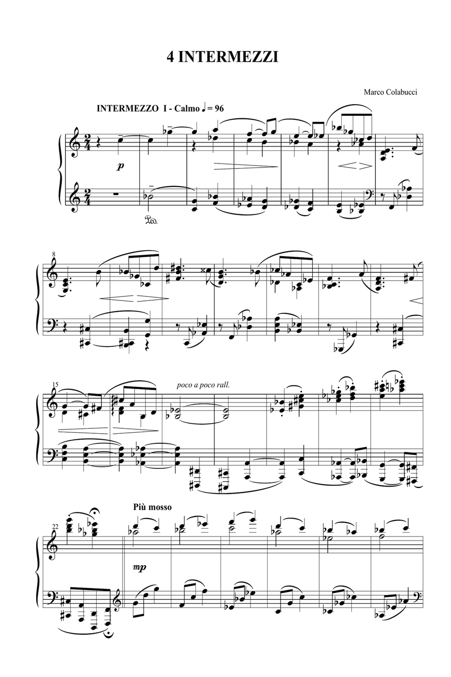 Four Interludes for Piano solo Chamber Music scores gallery preview page 2