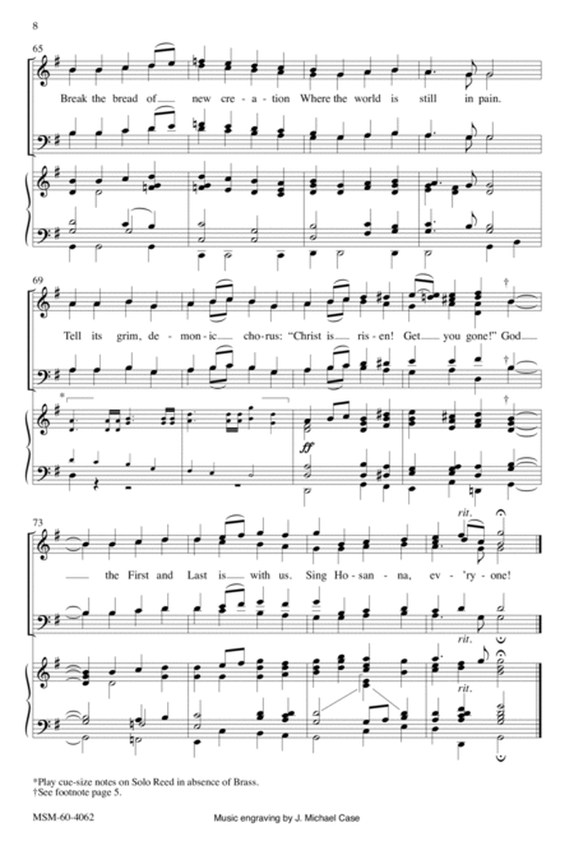Christ Is Risen! Shout Hosanna! (Choral Score) image number null