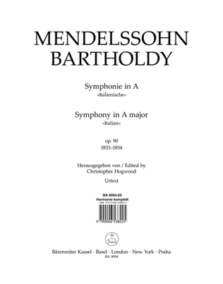 Symphony A major, Op. 90 'Italian'