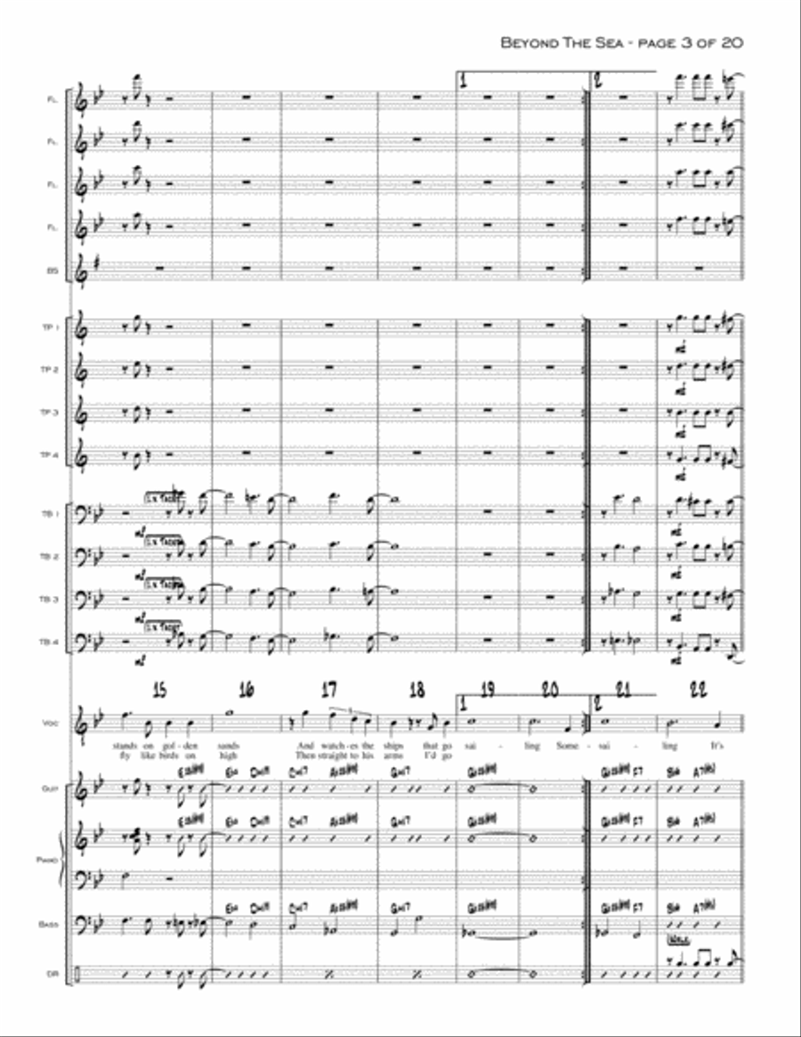 Beyond The Sea Beyond The Sea Jazz Ensemble scores gallery preview page 3
