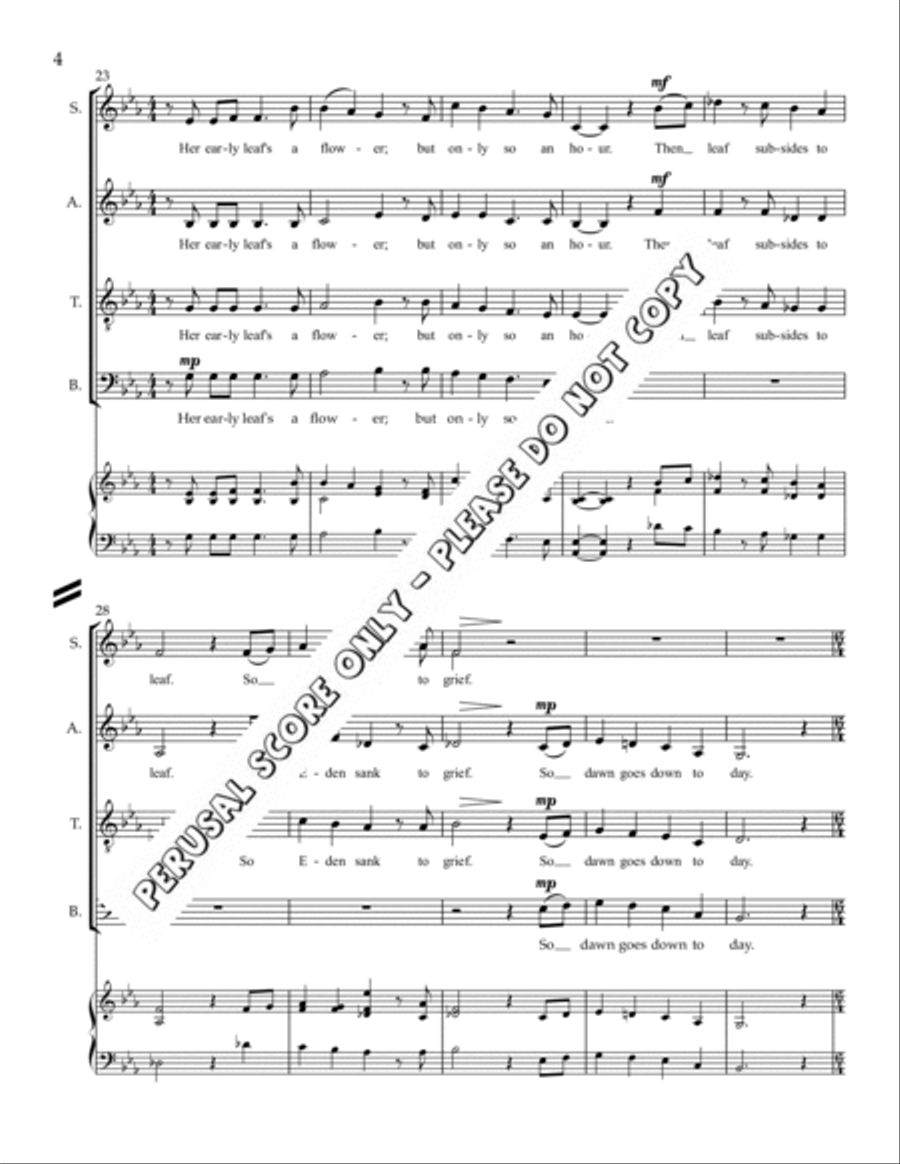Nothing Gold Can Stay 4-Part scores gallery preview page 5