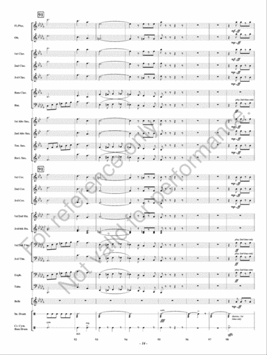 Lights Out Lights Out Concert Band scores gallery preview page 15