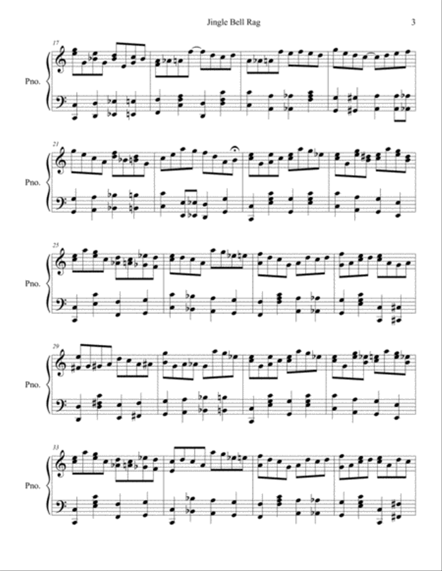 Jingle Bell Rag Piano Solo Piano Solo scores gallery preview page 3