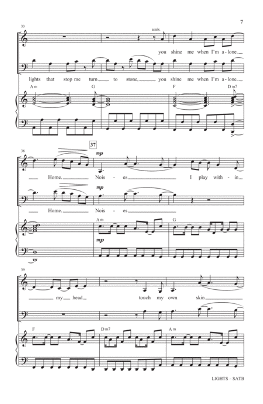 Lights Lights 4-Part scores gallery preview page 5
