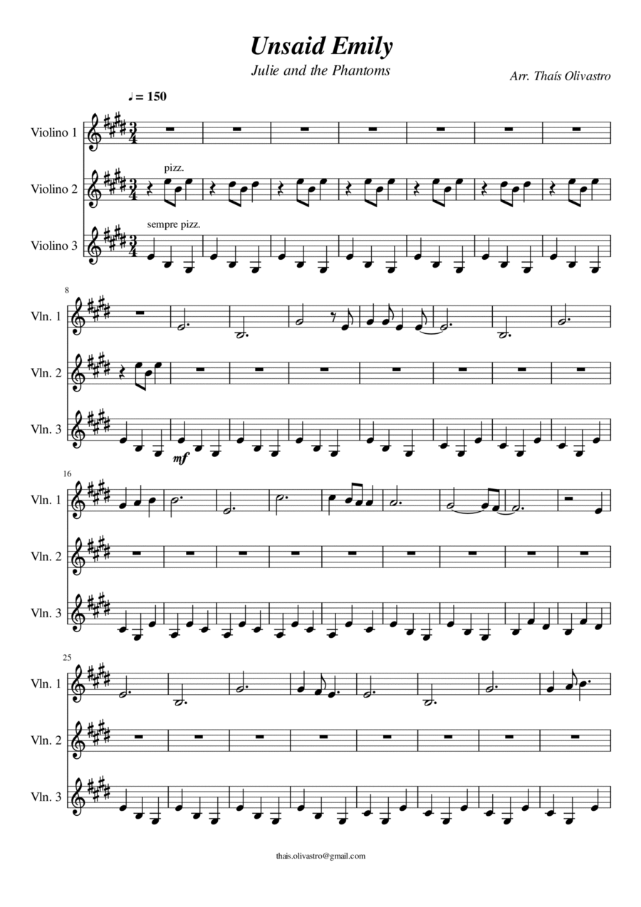 Unsaid Emily String Trio scores gallery preview page 1