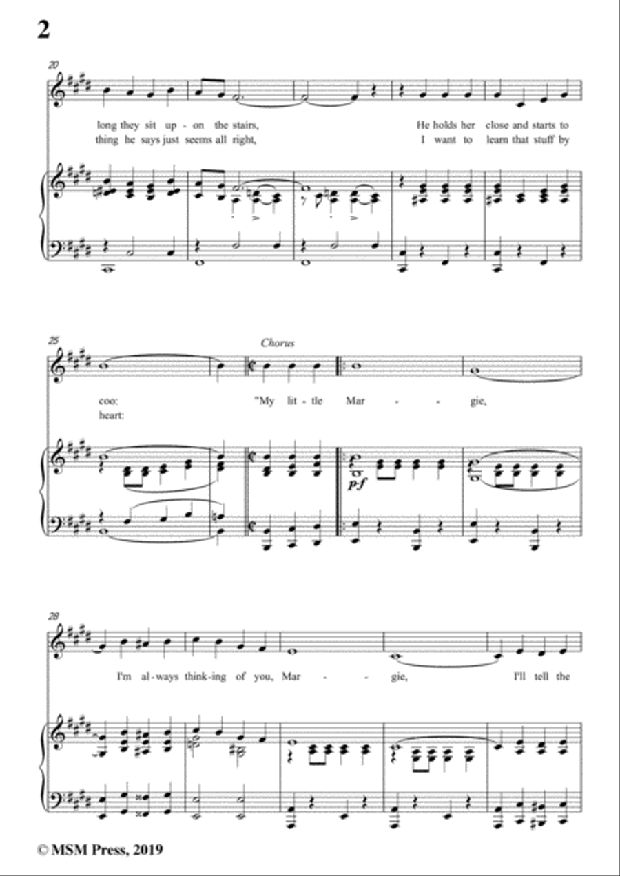 Con Conrad;J. Russel Robinson-Margie,in E Major,for Voice&Piano Voice scores gallery preview page 4
