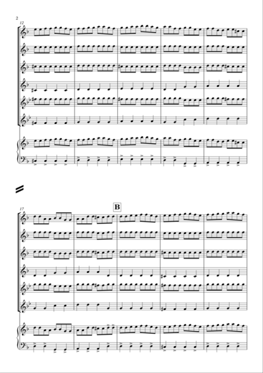 Toccata by Bach Rocks! for Flute Quartet Flute Quartet scores gallery preview page 2