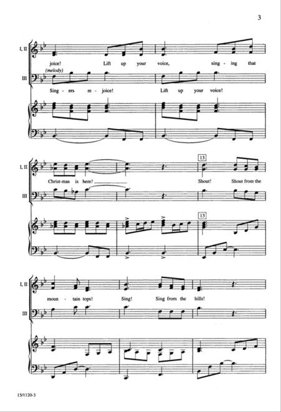 Christmas Fanfare Christmas Fanfare 3-Part scores gallery preview page 3