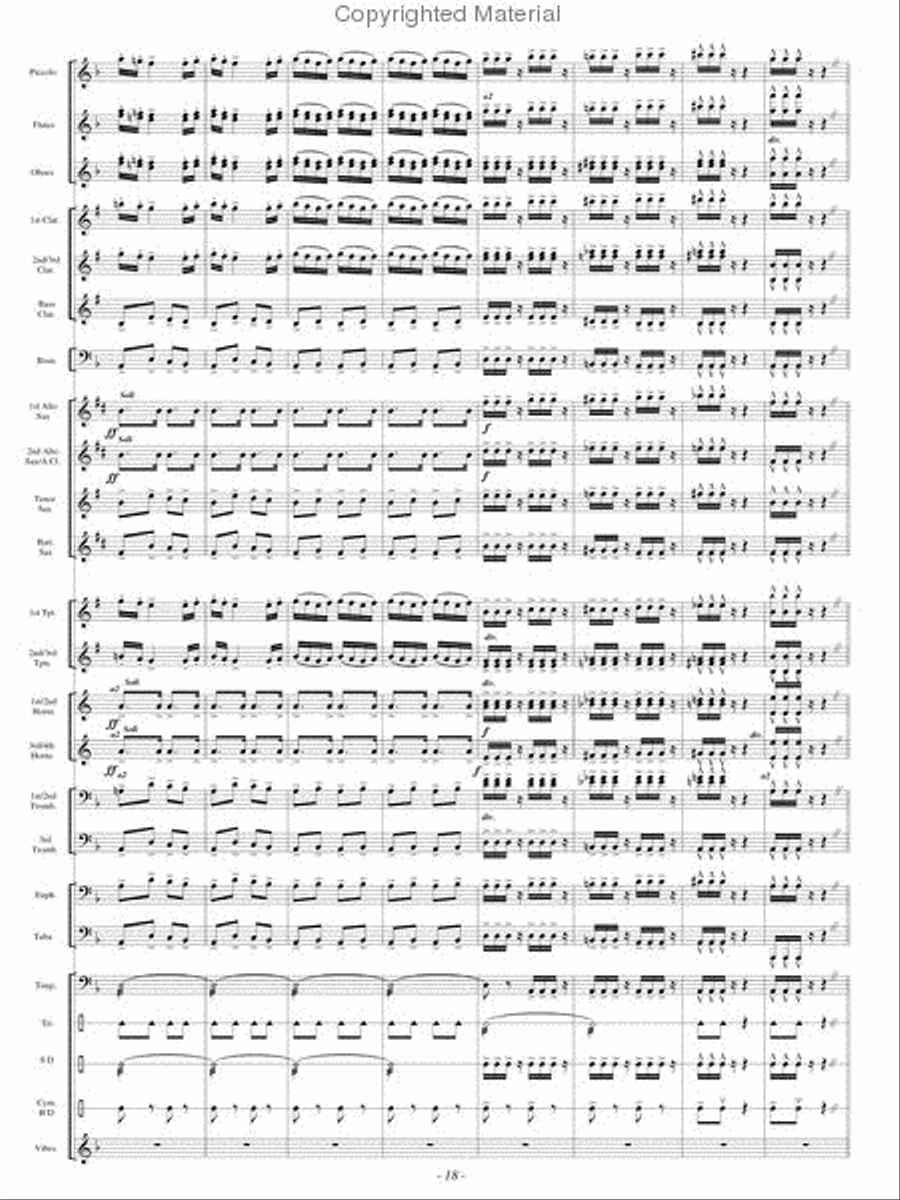 Festive Dance from Faust Concert Band scores gallery preview page 17