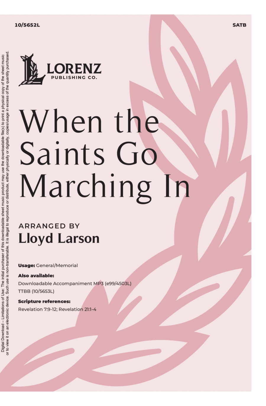 When the Saints Go Marching In 4-Part scores gallery preview page 1